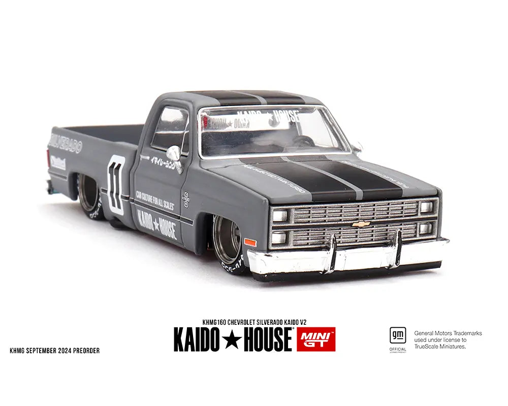 Kaido House x Mini GT 1:64 Chevrolet Silverado Kaido V2 – Grey KHMG160