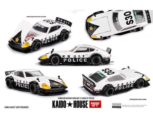 (Preorder) Kaido House x Mini GT 1:64 Nissan Fairlady Z Kaido GT Police KHMG208