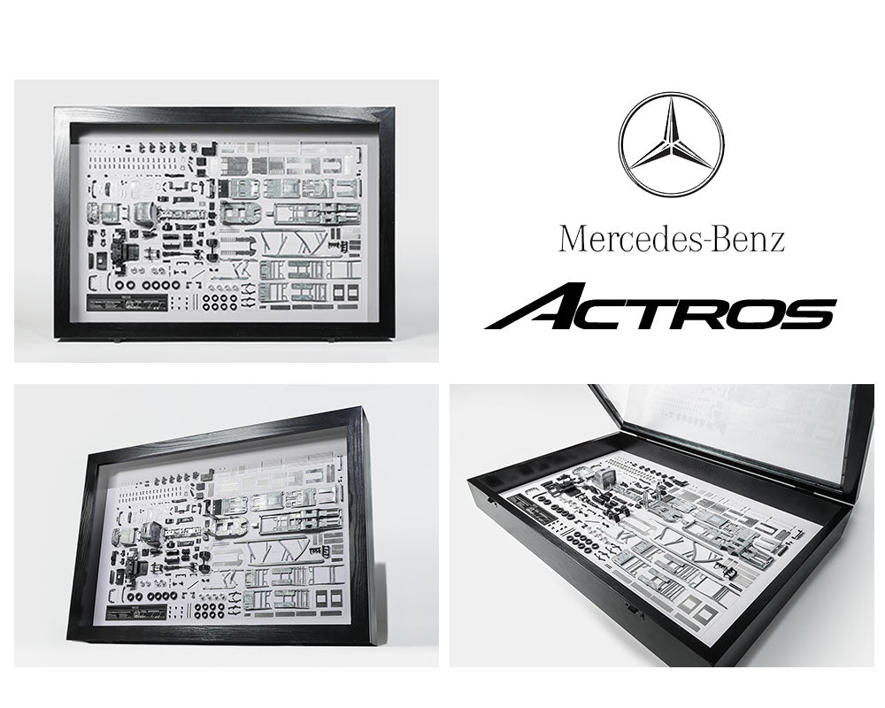 GCD 1:64 Mercedes-Benz Actros Disassemble Art Frame – Raw Metal KS-069-482