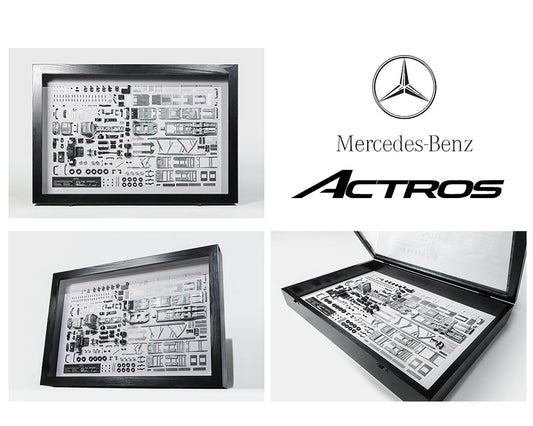 GCD 1:64 Mercedes-Benz Actros Disassemble Art Frame – Raw Metal KS-069-482