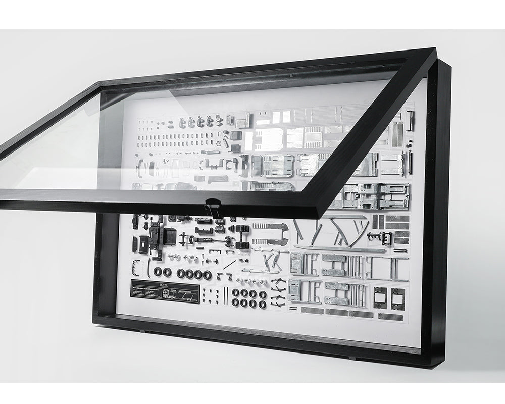 GCD 1:64 Mercedes-Benz Actros Disassemble Art Frame – Raw Metal KS-069-482