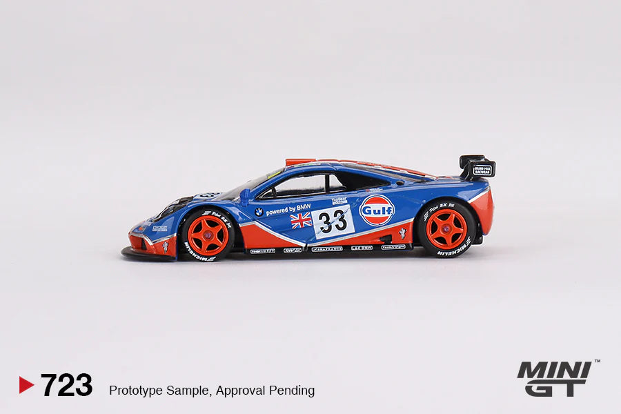 Mini GT 1:64 McLaren F1 GTR #33 1996 Le Mans 24Hr GULF – Blue MGT00723-MJ