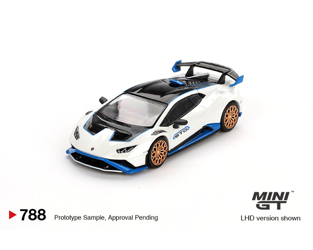 Mini GT 1:64 Lamborghini Huracán STO – Bianco Asopo MGT00788-BL