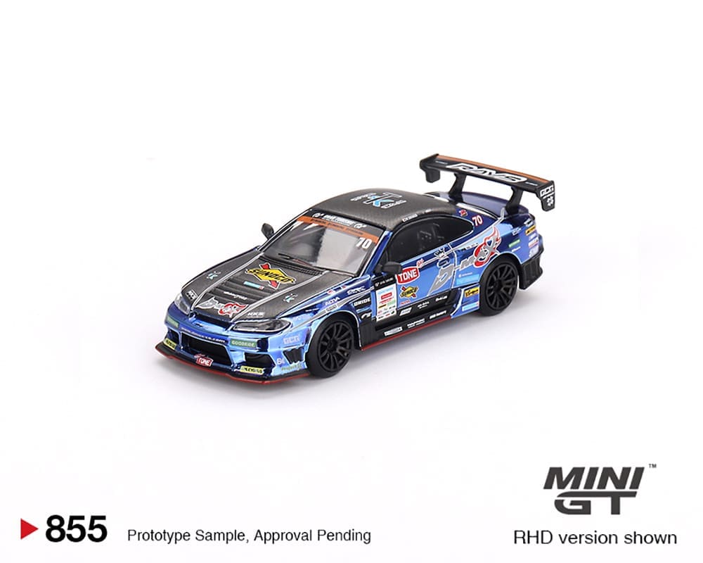 Mini GT 1:64 Japan Exclusive Nissan Silvia (S15) D-MAX #70 D-MAX Racing 2023 D1 Grand Prix Limited Edition MGT00855-BL