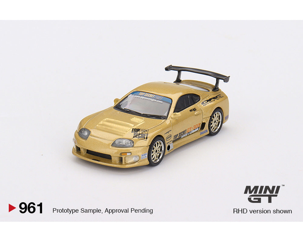 Mini GT 1:64 Toyota Supra (A80) Top Secret GT-300 – Top Secret Gold MGT00961-BL (Preorder)