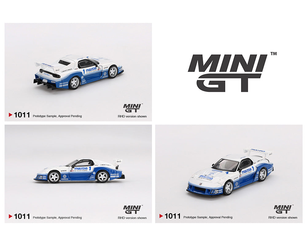 MiniGT 1/64 MAZDA RX-7 LB-Super Silhouette IMSA MGT01011-BL Diecast car model for collectible