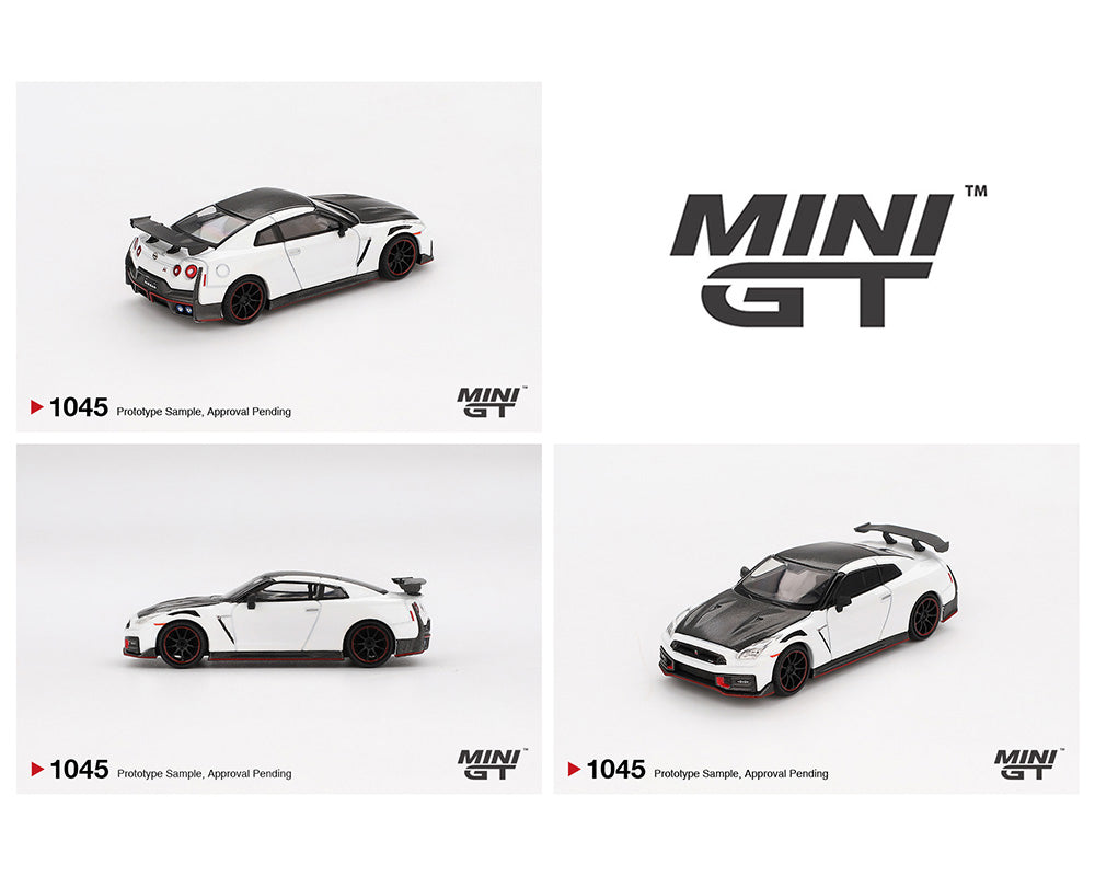 Mini GT 1:64 Nissan GT-R Nismo 2024 – Brilliant White Pearl MGT01045-BL (Preorder)