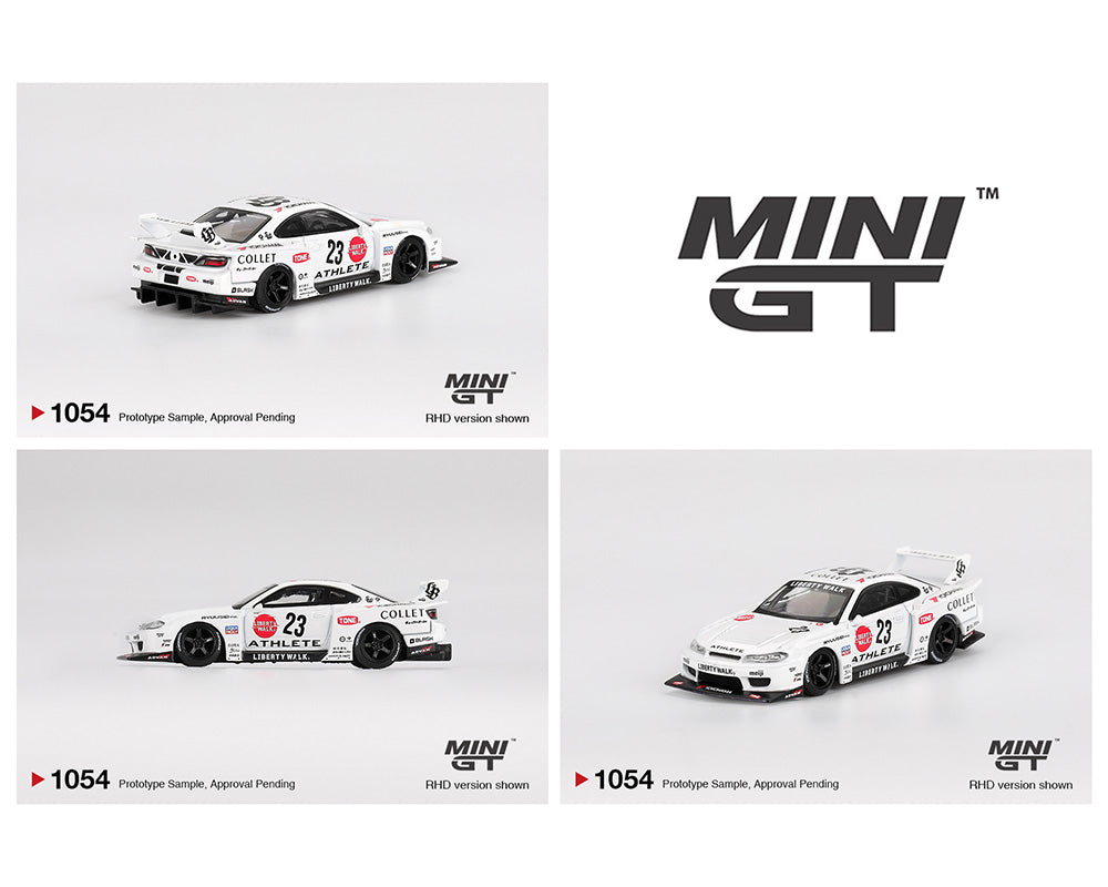 (Preorder) Mini GT 1:64 Nissan LB-Super Silhouette S15 SILVIA ATHLETE – White MGT01054-BL