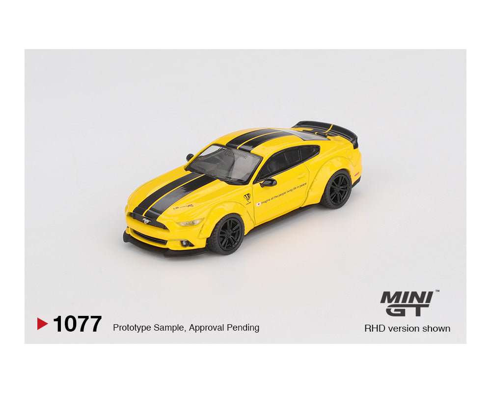 (Preorder) Mini GT 1:64 LB-WORKS Ford Mustang – Triple Yellow MGT01077-BL