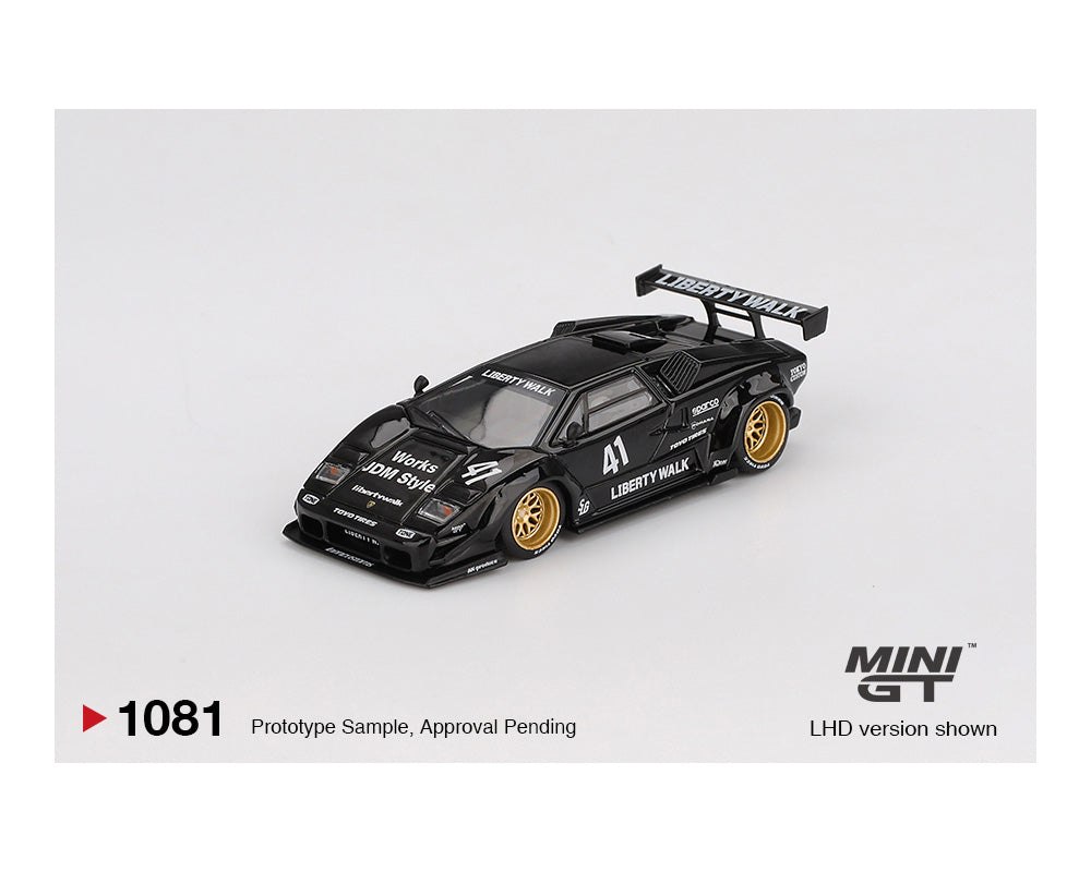 (Preorder) Mini GT 1:64 Lamborghini Countach LB-WORKS – Black MGT01081-BL