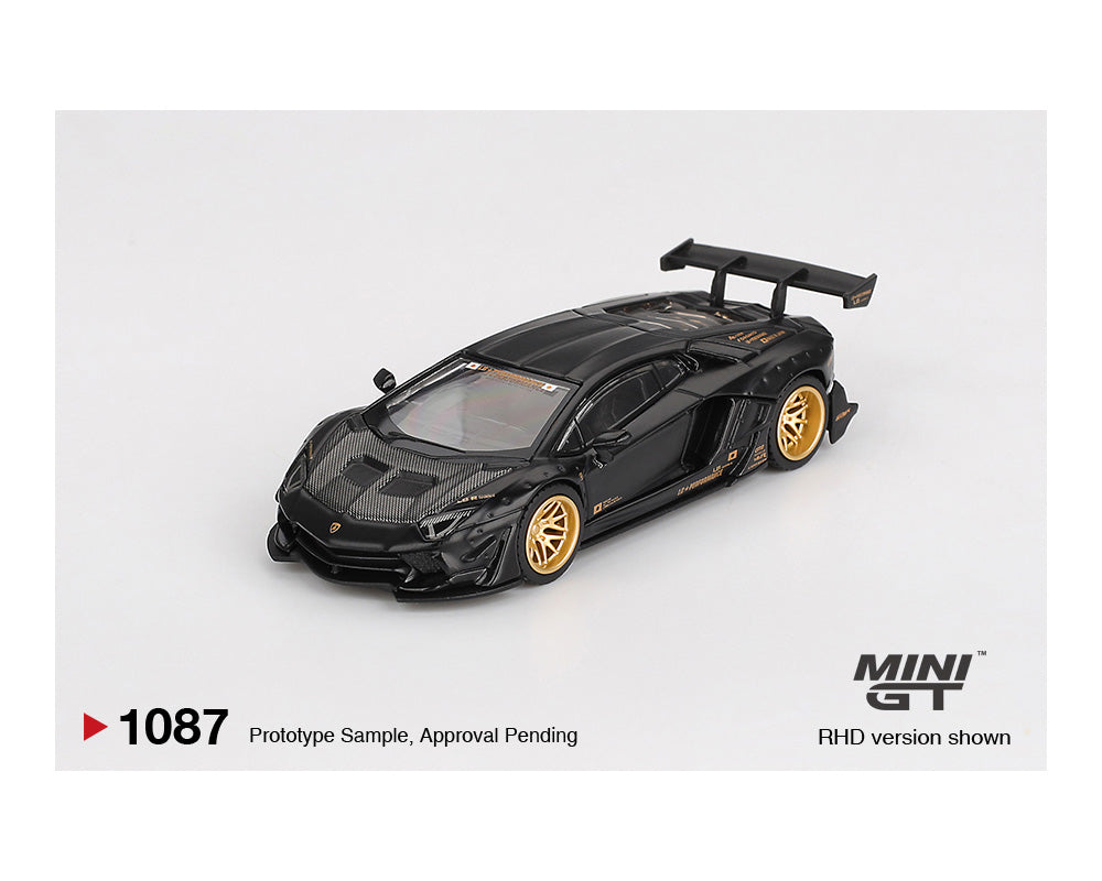 (Preorder) Mini GT 1:64 LB-WORKS Lamborghini Aventador Limited Edition – Matte Black MGT01087-BL