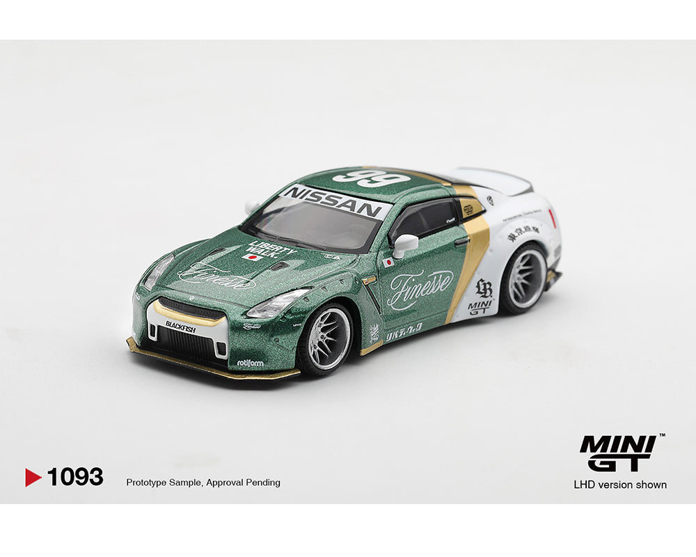 (Preorder) Mini GT 1:64 Nissan GT-R (R35) LB★WORKS Type 1, Custom Ducktail Auto Finesse – Limited Edition MGT01093-BL