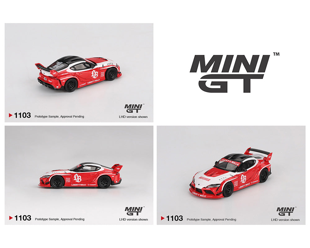 (Preorder) Mini GT 1:64 LB★WORKS Toyota GR Supra – Red/White MGT01103-BL