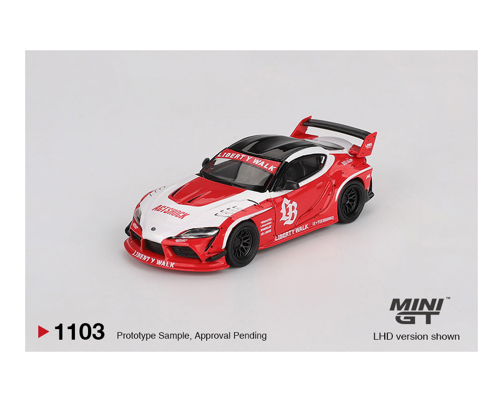(Preorder) Mini GT 1:64 LB★WORKS Toyota GR Supra – Red/White MGT01103-BL
