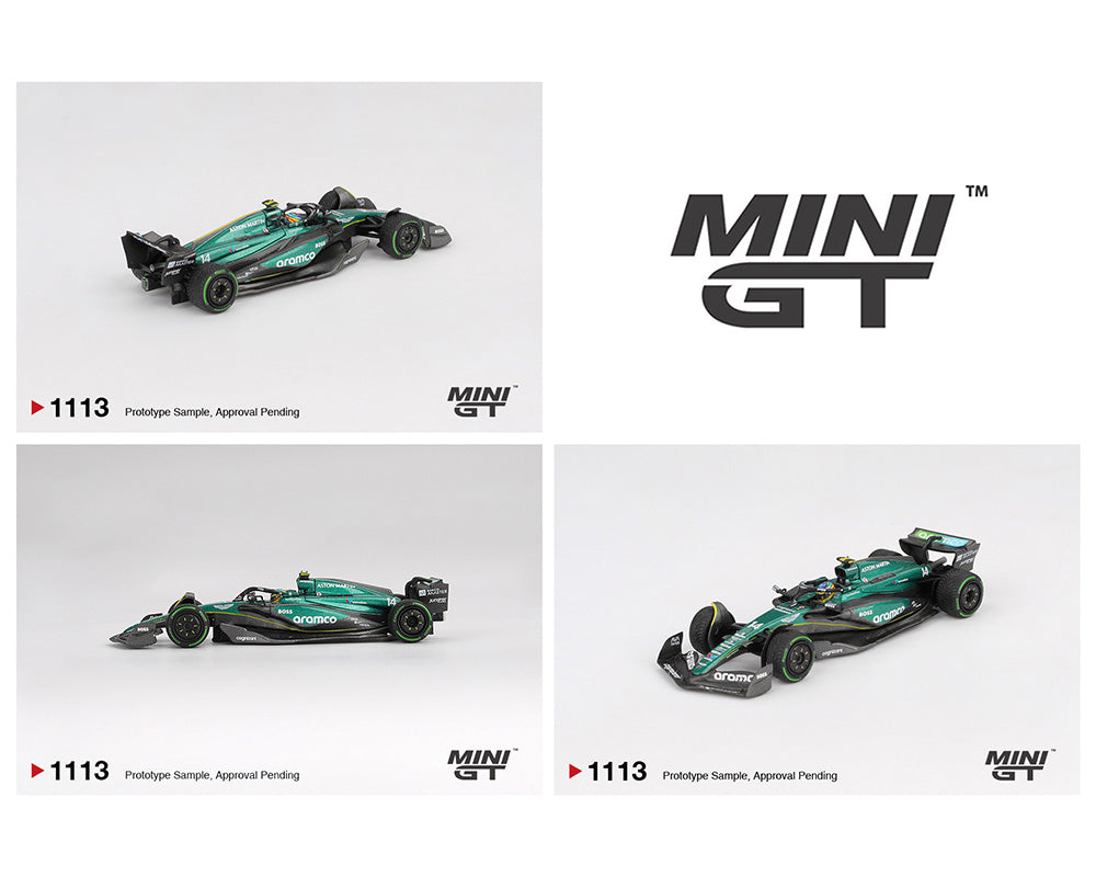 (Preorder) Mini GT 1:64 Aston Martin AMR24 #14 Fernando Alonso 2024 F1 2024 Canadian GP MGT01113-BL