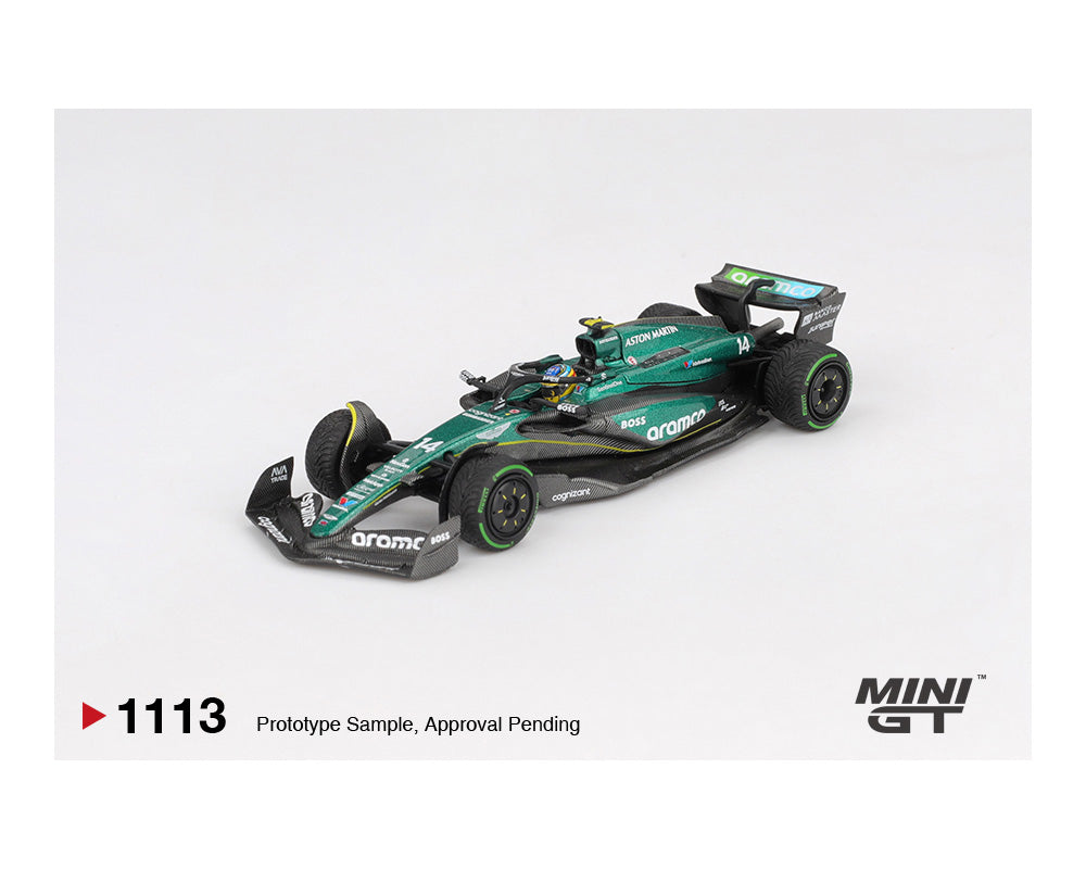 (Preorder) Mini GT 1:64 Aston Martin AMR24 #14 Fernando Alonso 2024 F1 2024 Canadian GP MGT01113-BL