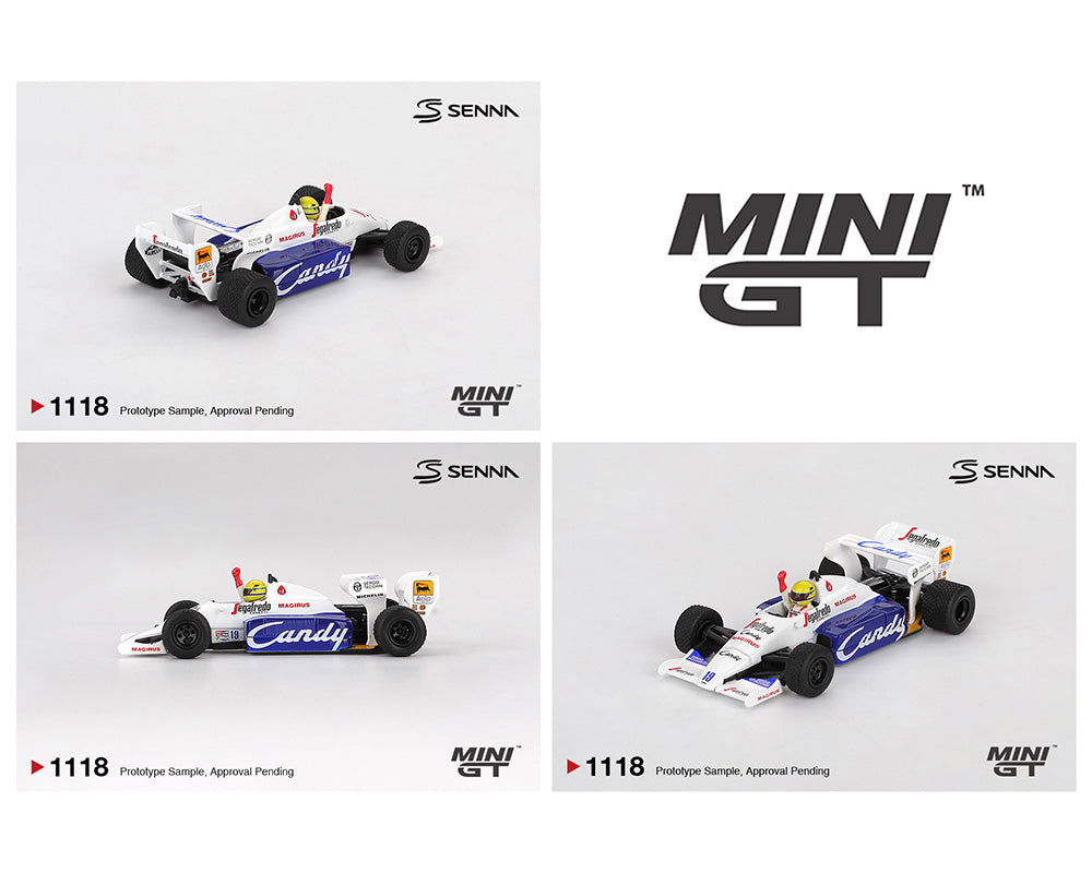 (Preorder) Mini GT 1:64 Toleman TG184 #19 Ayrton Senna 1984 Monaco Grand Prix 2nd Place MGT01118-BL