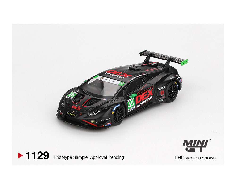 (Preorder) Mini GT 1:64 Lamborghini Huracán GT3 EVO2 #45 No.45 DEX Imaging 2024 IMSA Daytona 24 Hrs MGT01129-BL