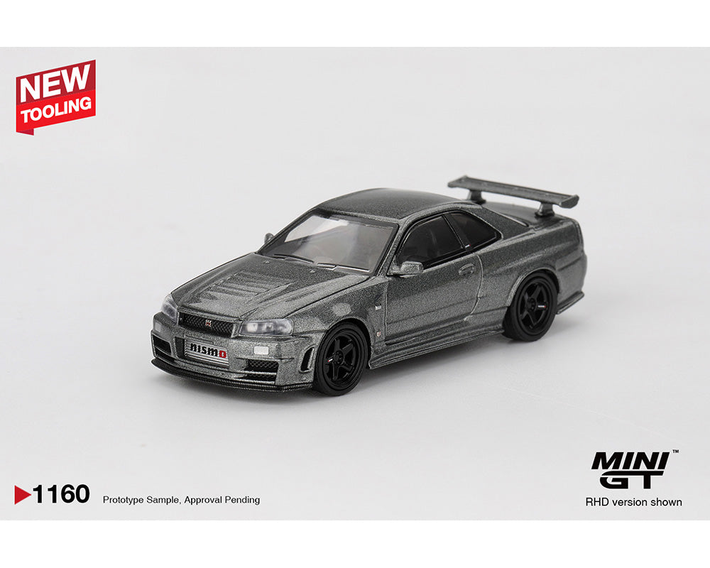 (Preorder) Mini GT 1:64 Nissan Skyline GT-R Dark Metal Gray (NISMO BNR34 CRS Version) MGT01160-BL