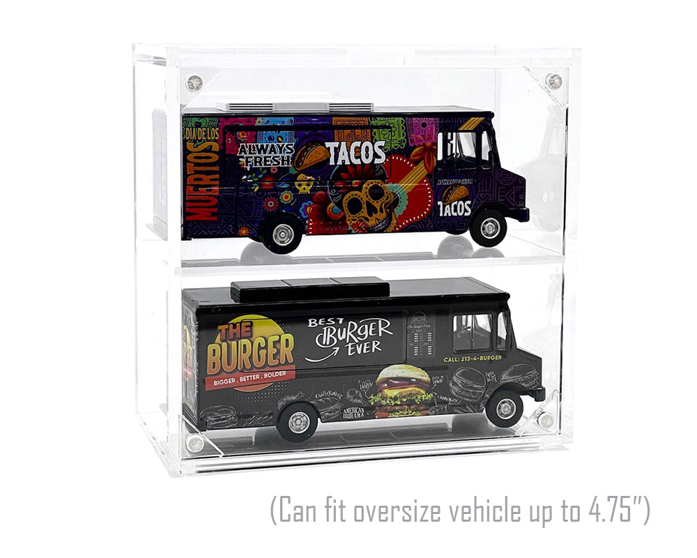 Showcase 1:64 2 Cars Desk Top Collector Display Case (5″x2.5″x4.75″) MJ13012 (Preorder)