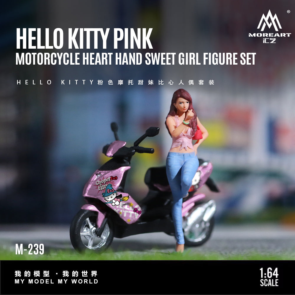 MoreArt 1:64 HELLO KITTY PINK MOTOR CYCLE HEART HAND SWEET GIRL