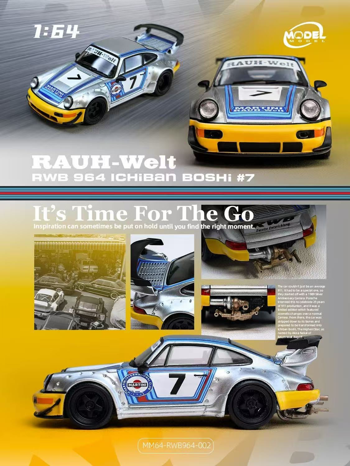 ModelModel 1:64 Porsche RWB 964 ICHIBAN BOSHI #7 MM64-RWB964-002