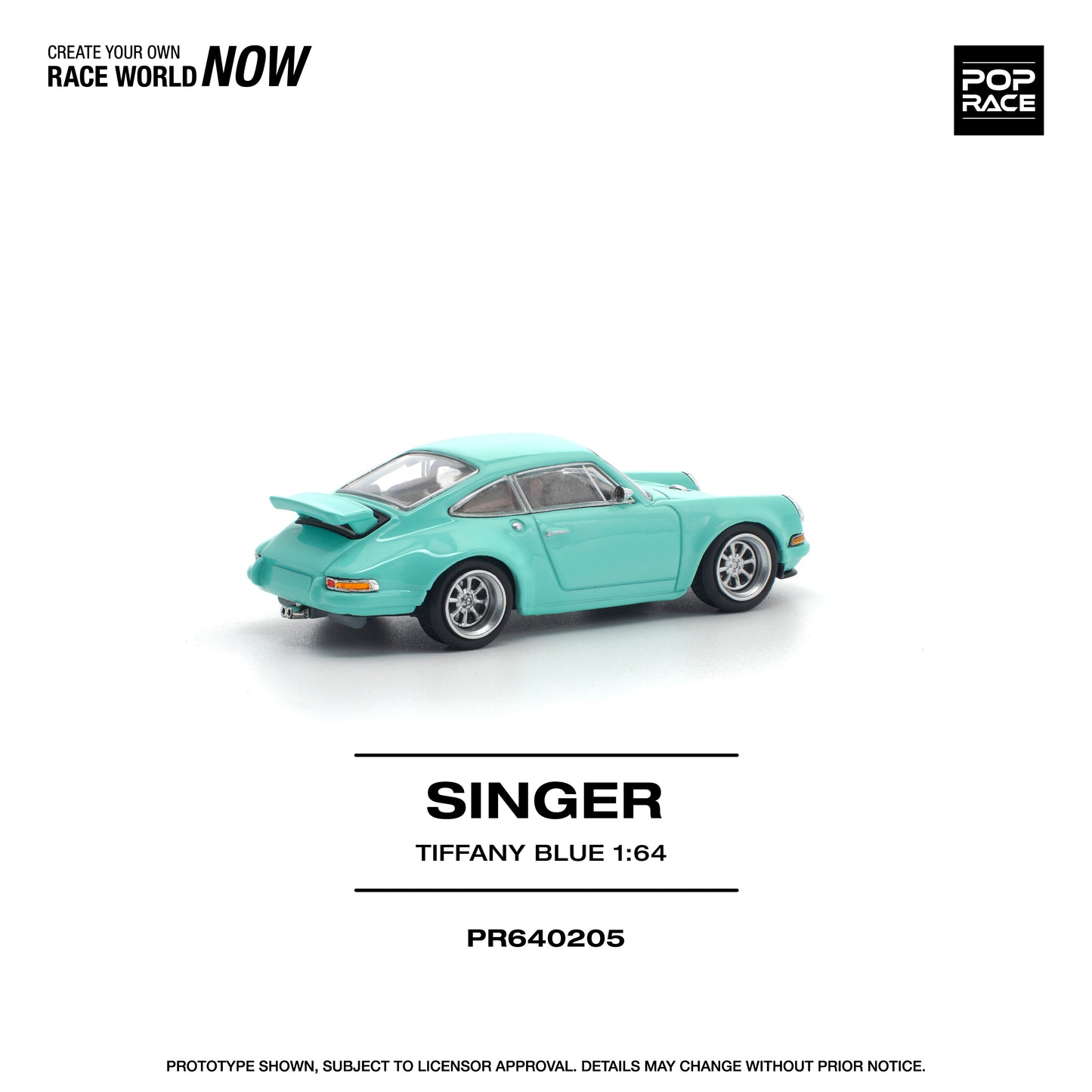 (Preorder) Pop Race 1:64 SINGER 964 TIFFANY BLUE PR640205