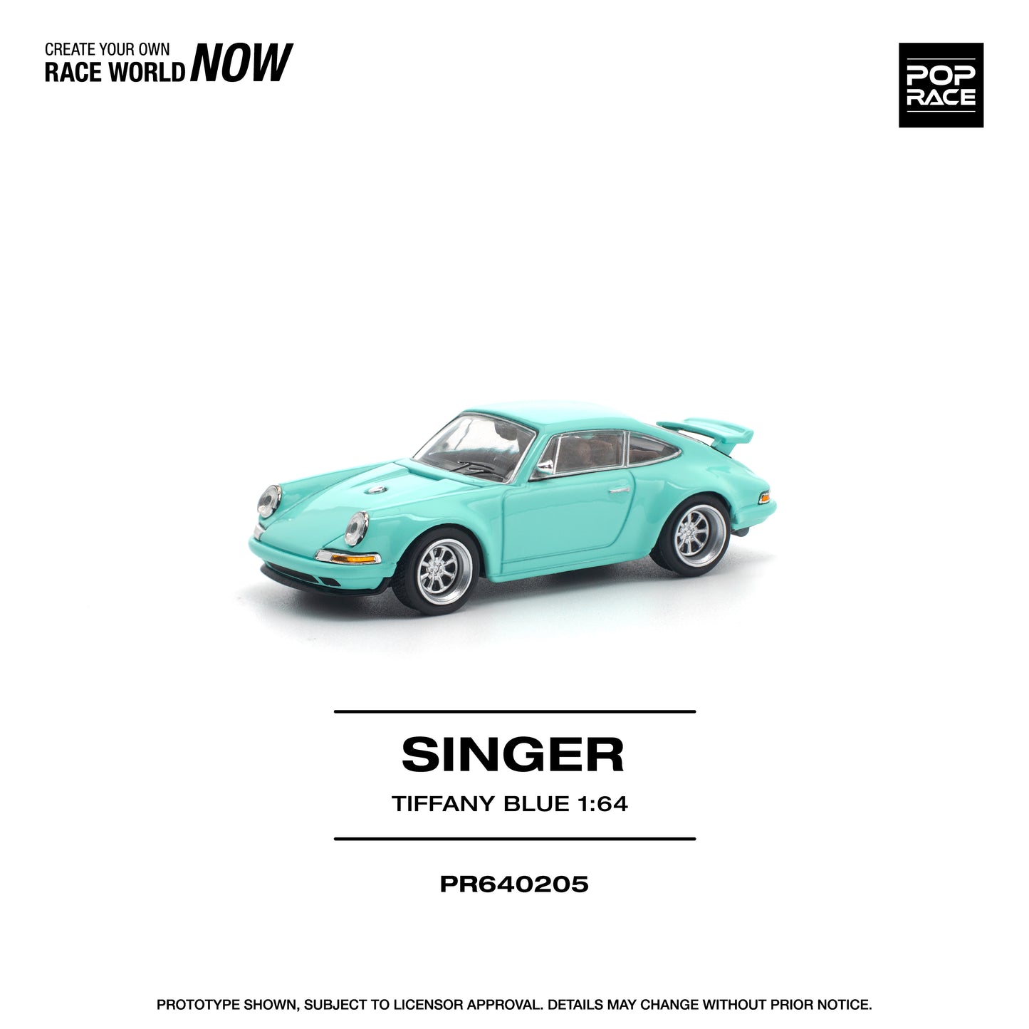 (Preorder) Pop Race 1:64 SINGER 964 TIFFANY BLUE PR640205