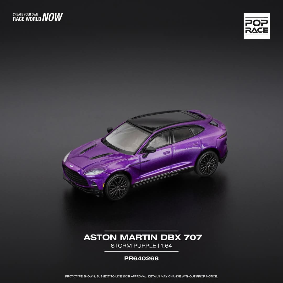 Pop Race 1:64 ASTON MARTIN DBX 707 - STORM PURPLE PR640268 (Preorder)