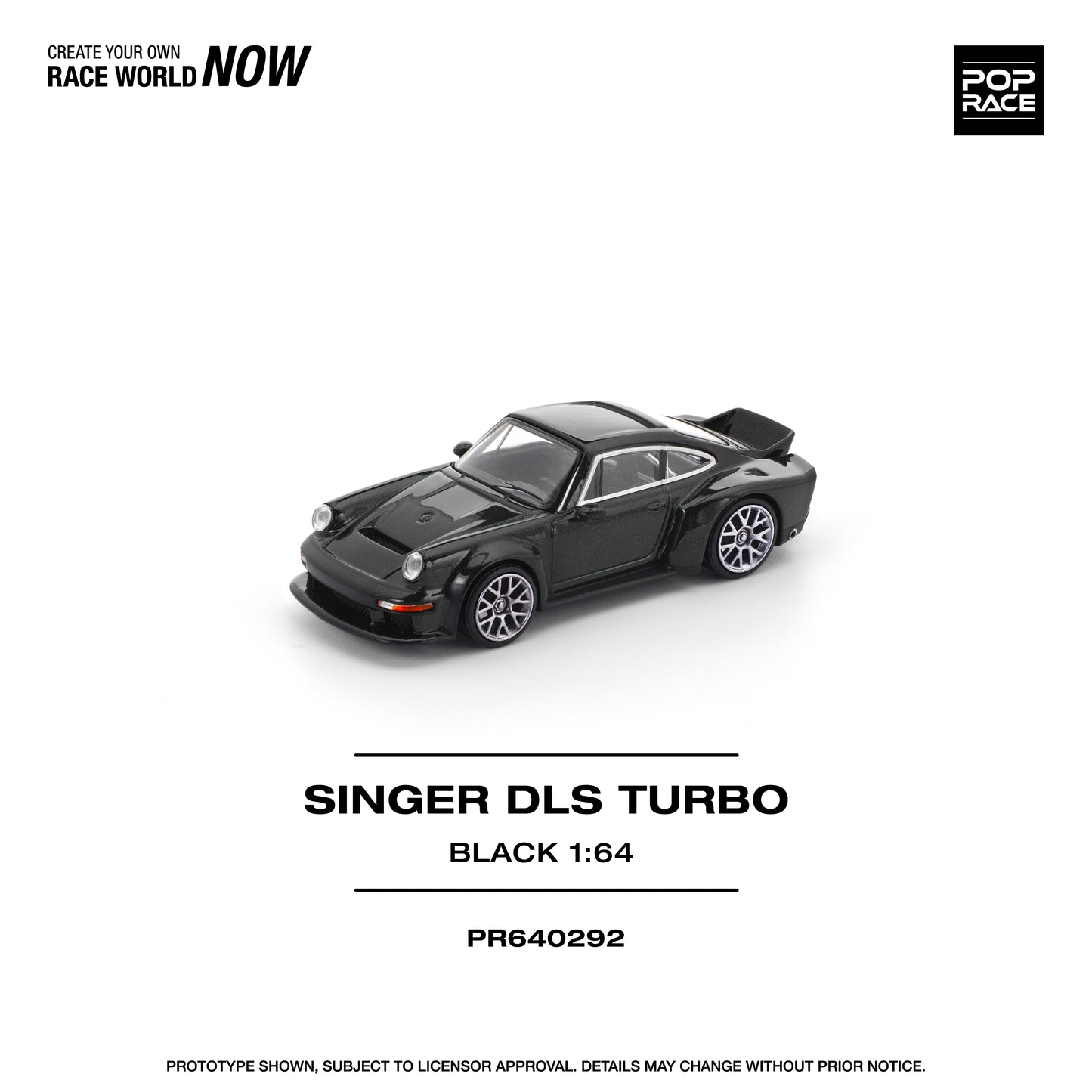 (Preorder) Pop Race 1:64 SINGER DLS TURBO (ROAD) BLACK PR640292