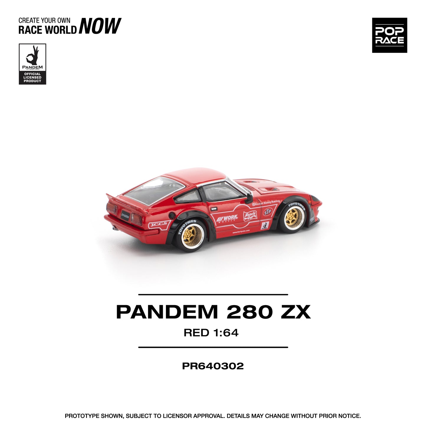 (Preorder) Pop Race 1:64 PANDEM Nissan 280ZX RED PR640302