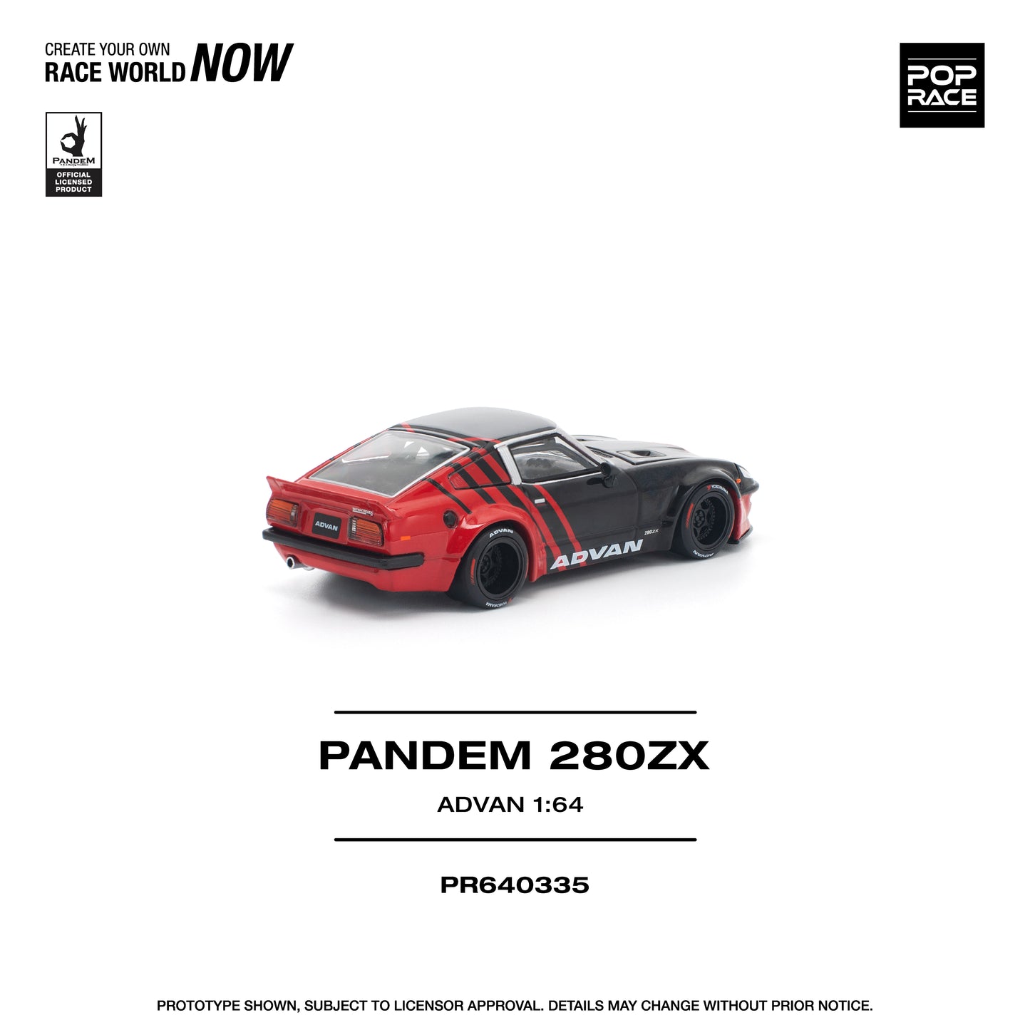 (Preorder) Pop Race 1:64 PANDEM 280ZX ADVAN PR640335
