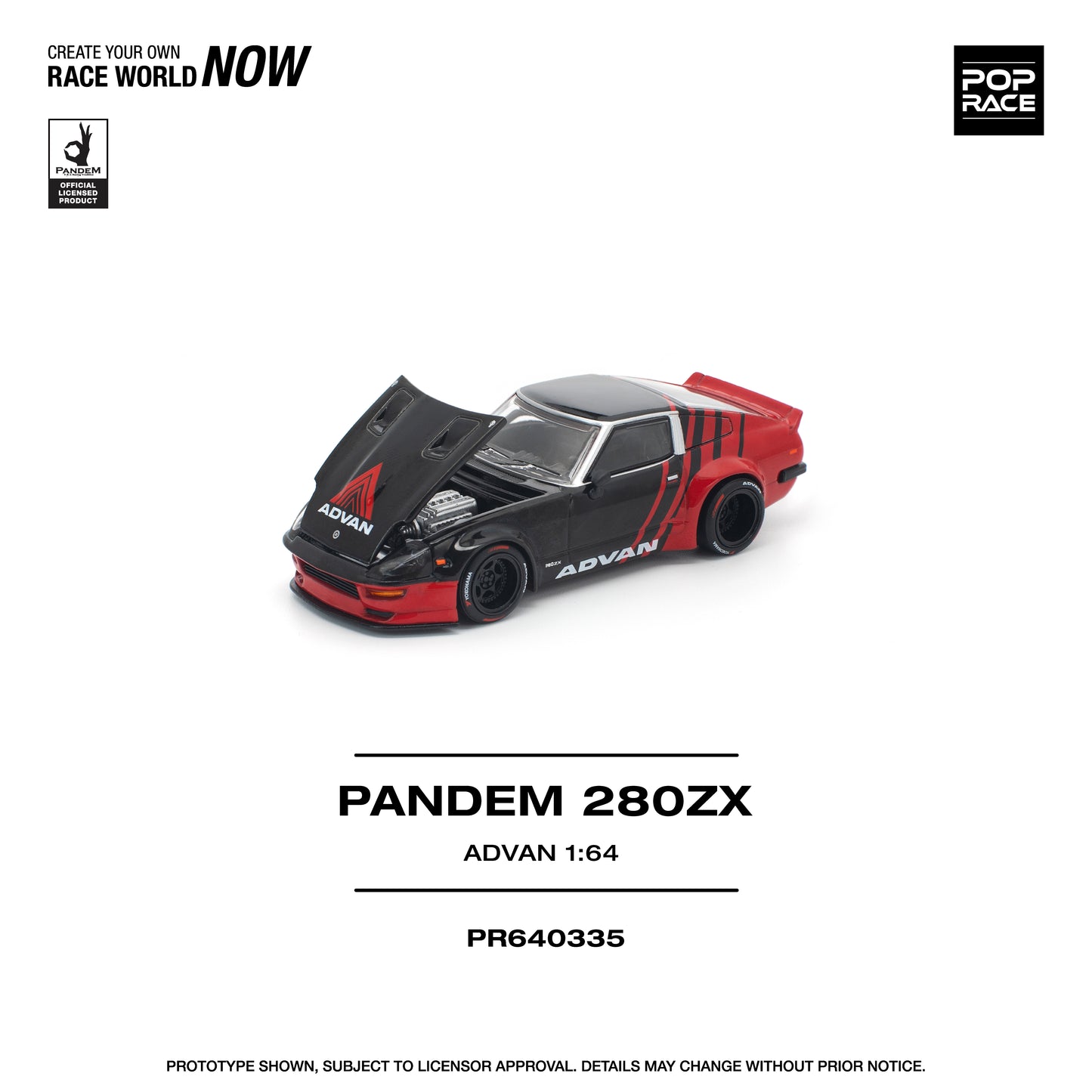 (Preorder) Pop Race 1:64 PANDEM 280ZX ADVAN PR640335