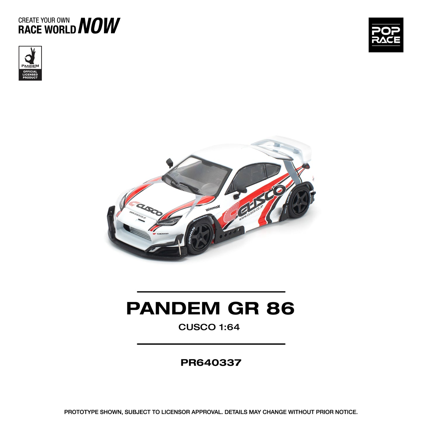 (Preorder) Pop Race 1:64 PANDEM GR86 - CUSCO PR640337