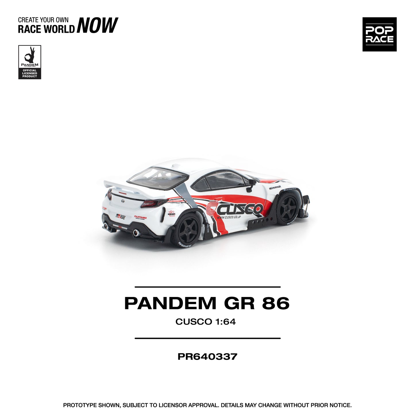 (Preorder) Pop Race 1:64 PANDEM GR86 - CUSCO PR640337