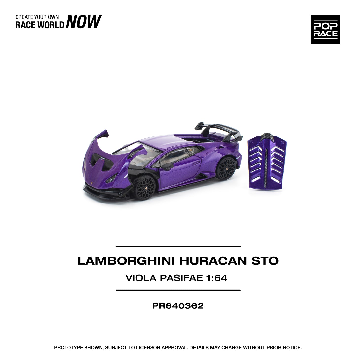 (Preorder) Pop Race 1:64 LAMBORGHINI HURACAN STO VIOLA PASIFAE PR640362
