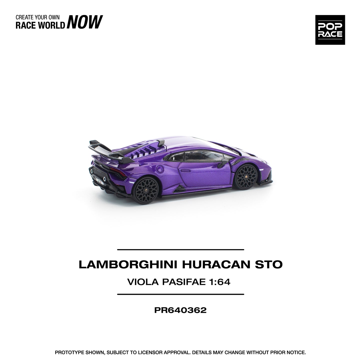 (Preorder) Pop Race 1:64 LAMBORGHINI HURACAN STO VIOLA PASIFAE PR640362