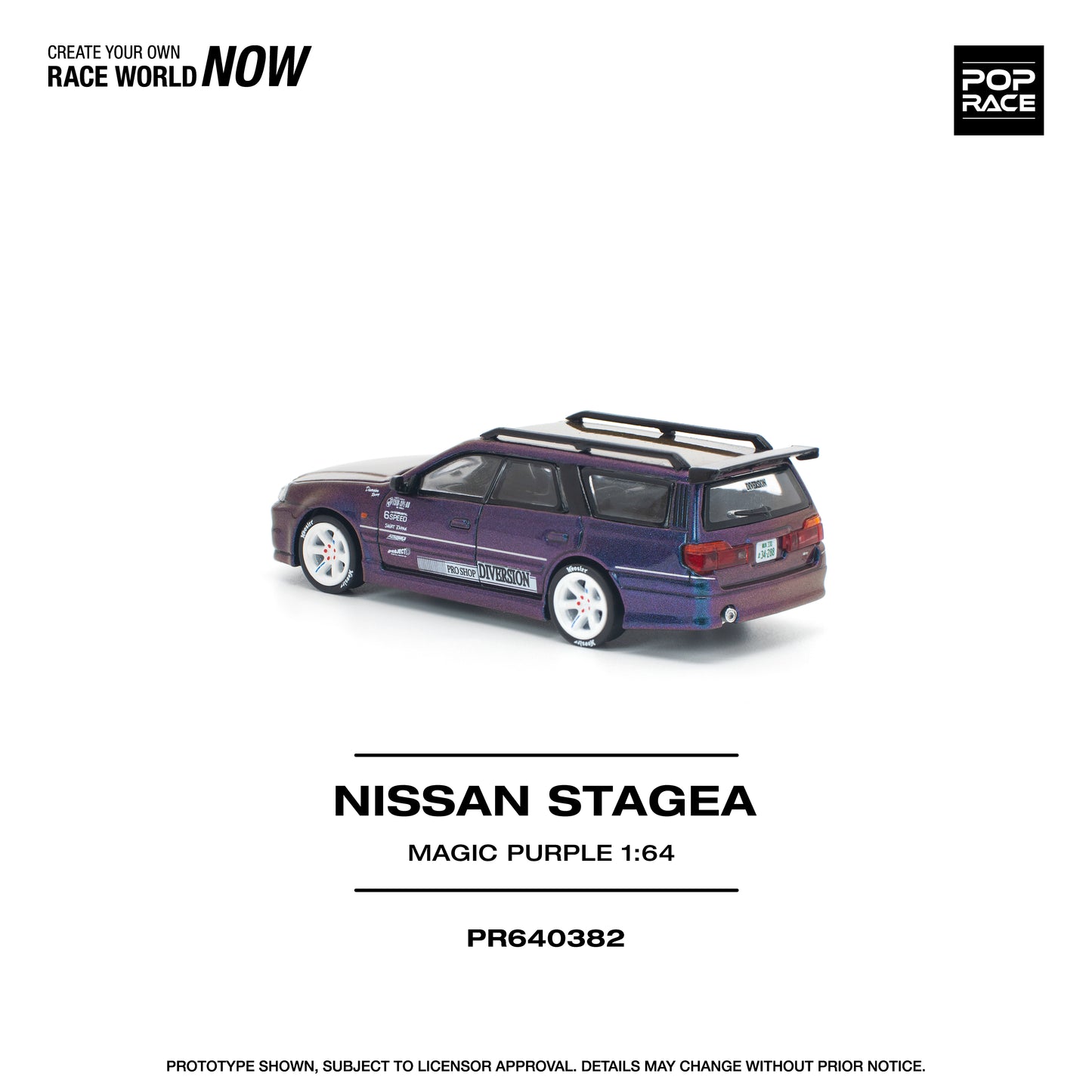 (Preorder) Pop Race 1:64 NISSAN STAGEA MAGIC PURPLE PR640382