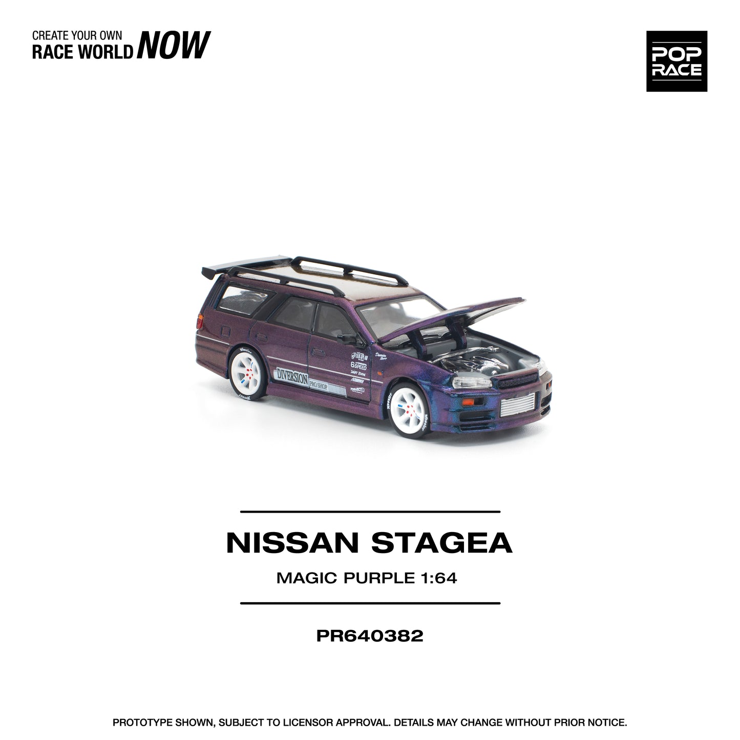 (Preorder) Pop Race 1:64 NISSAN STAGEA MAGIC PURPLE PR640382