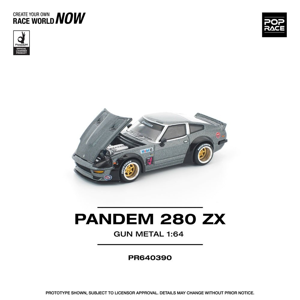 (Preorder) Pop Race 1:64 PANDEM 280ZX GUN METAL PR640390
