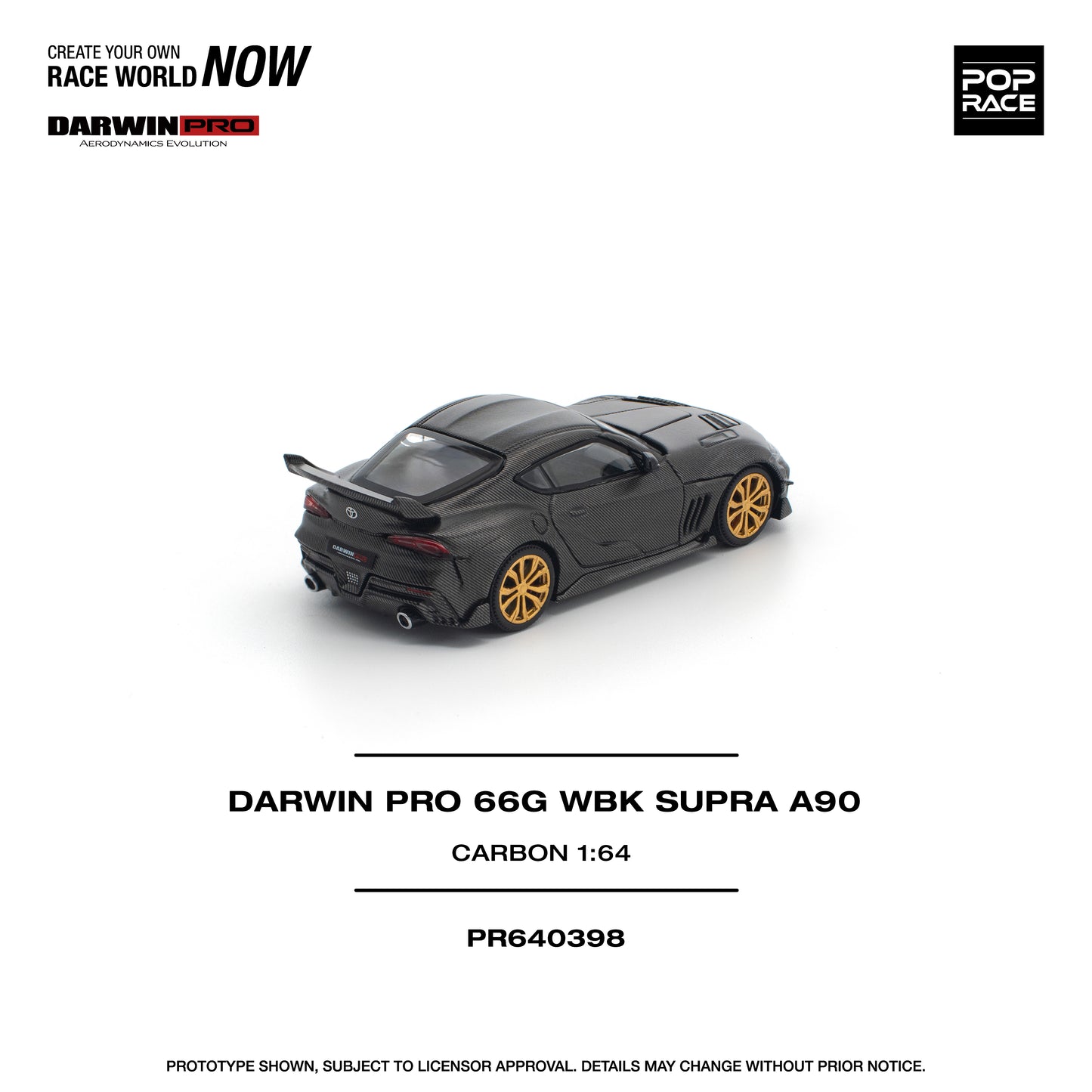 (Preorder) Pop Race 1:64 DARWIN PRO 66G WBK SUPRA A90 CARBON EDITION PR640398
