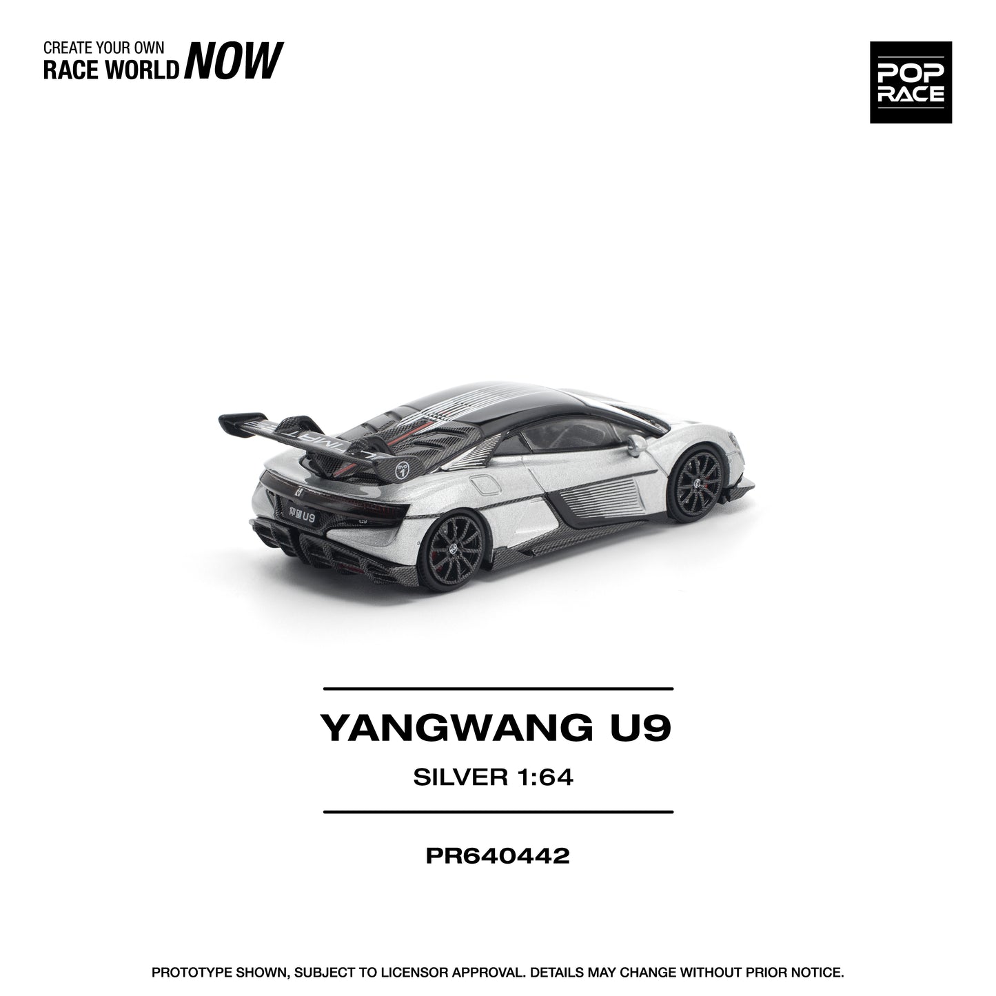 (Preorder) Pop Race 1:64 YANGWANG U9 - SILVER PR640442