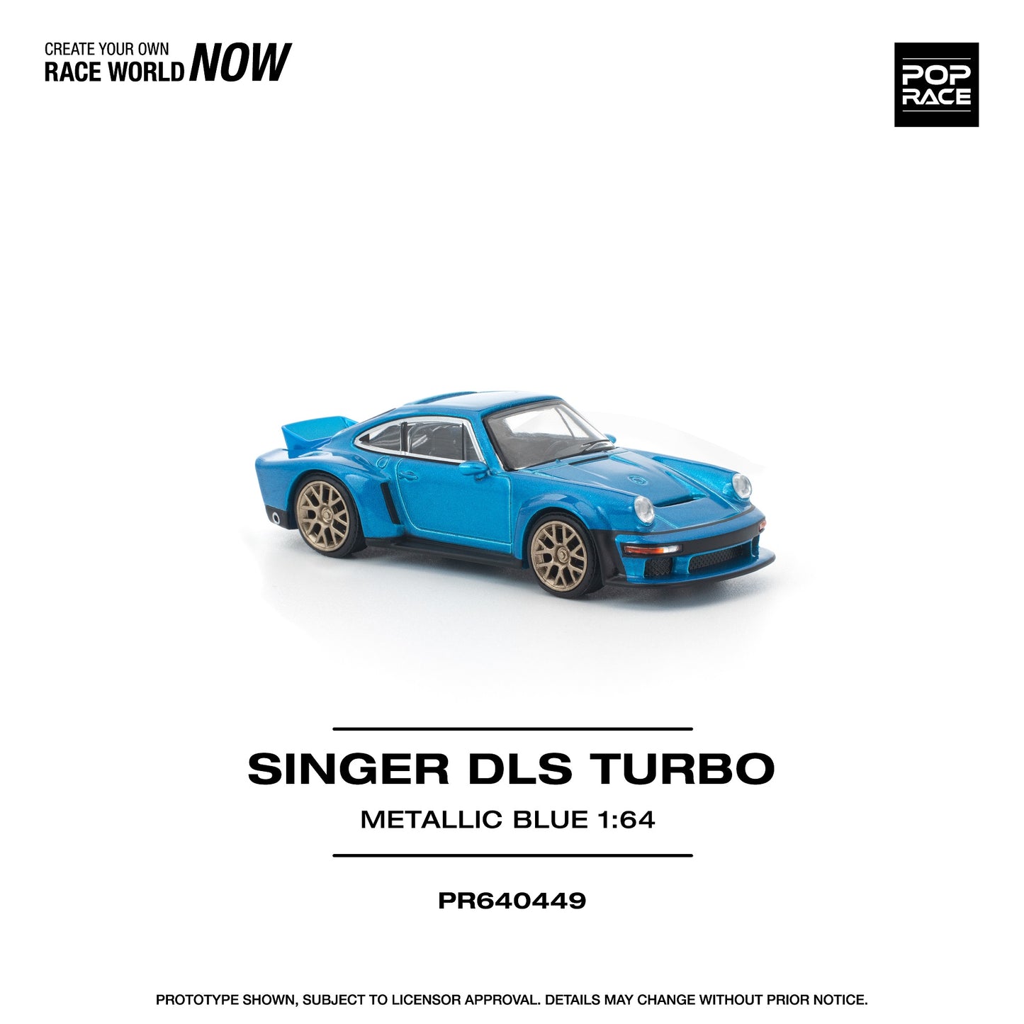 (Preorder) Pop Race 1:64 SINGER DLS TURBO METALLIC BLUE PR640449