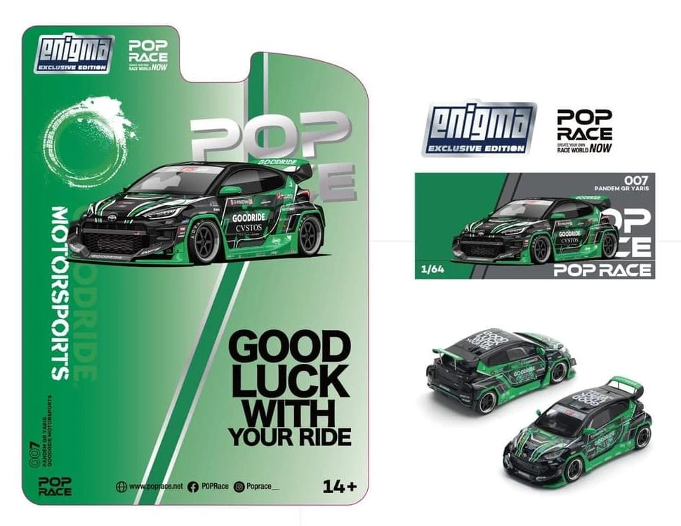 Pop Race x Enigma 1:64 Pandem GR Yaris - MotorSports PRE007 (Preorder)