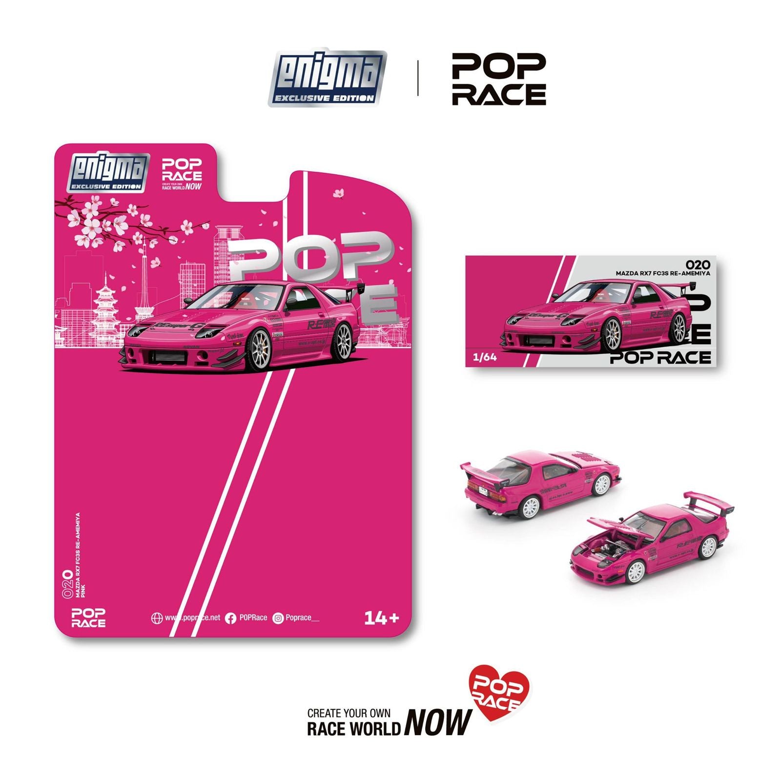 POPRACE ENIGMA 003 Mazda RX-7チェイス版 POP RACE ENIGMA MAZDA RX7 FD3S RE AMEMIYA WIDEBODY REGULAR