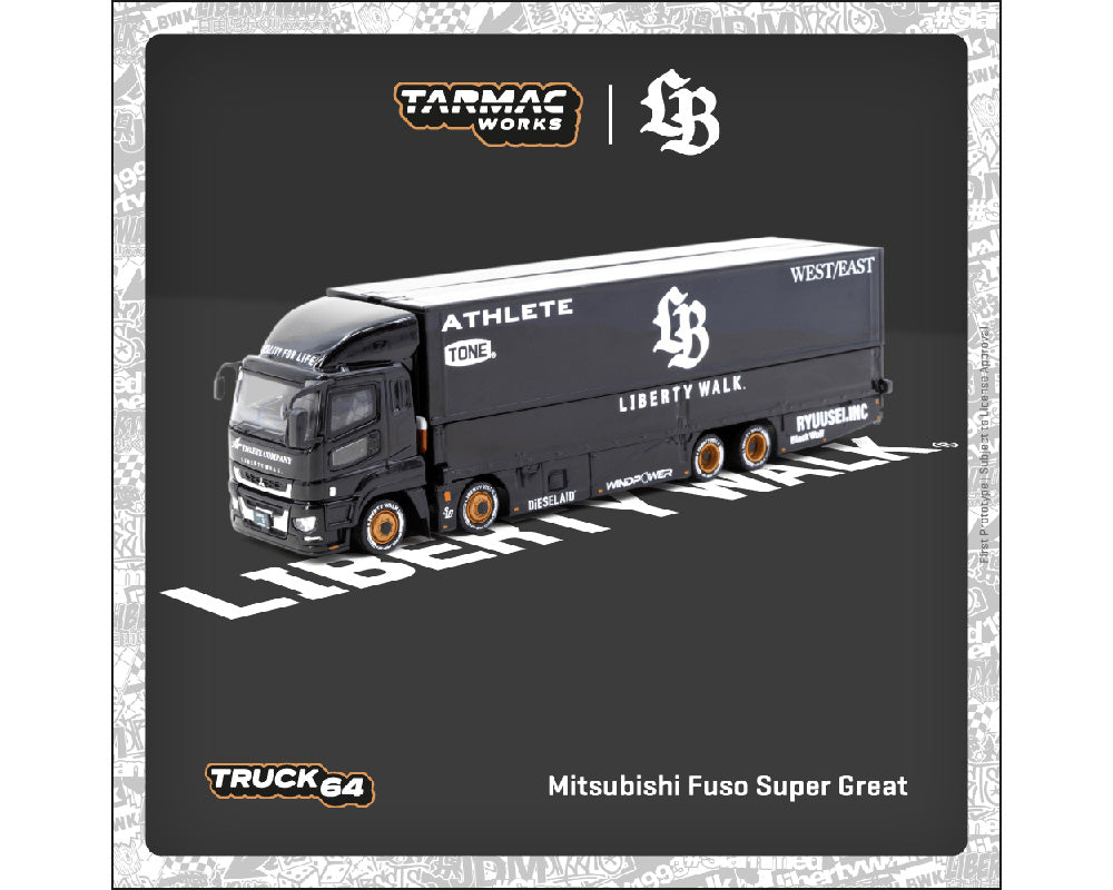 Tarmac Works 1:64 Mitsubishi Fuso Super Great LB-Trucks Liberty Walk – Truck64 T64T-TL001-LBB