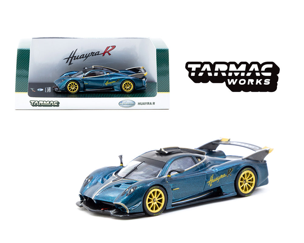 Tarmac Works 1:64 Pagani Huayra R – Monterey Car Week 2025 USA Event Special Edition – Turquoise Carbon – Global64 T64G-TL035-TCF