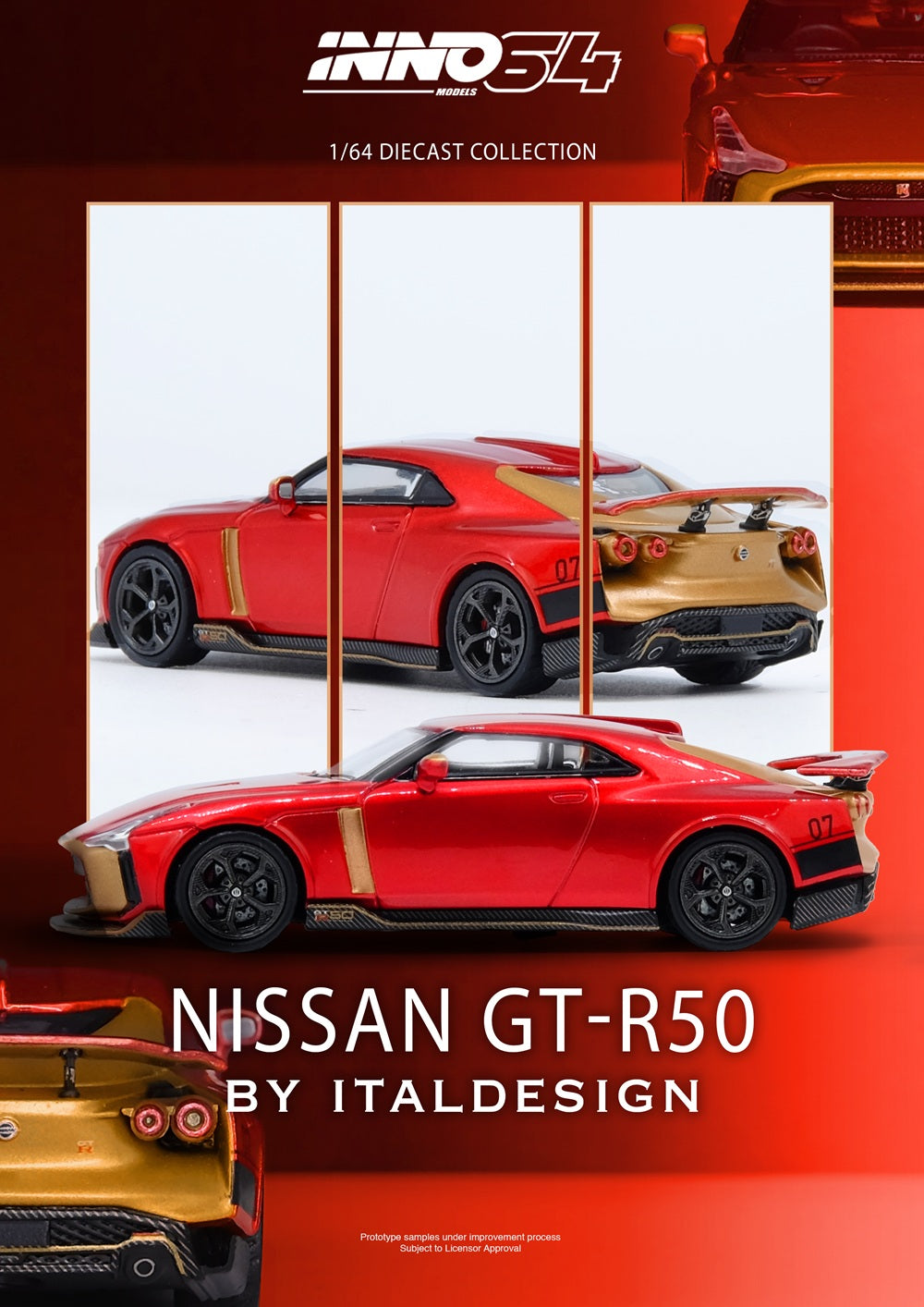 Inno64 1:64 R50 GT-R By Italsedign IN64-R50-RED
