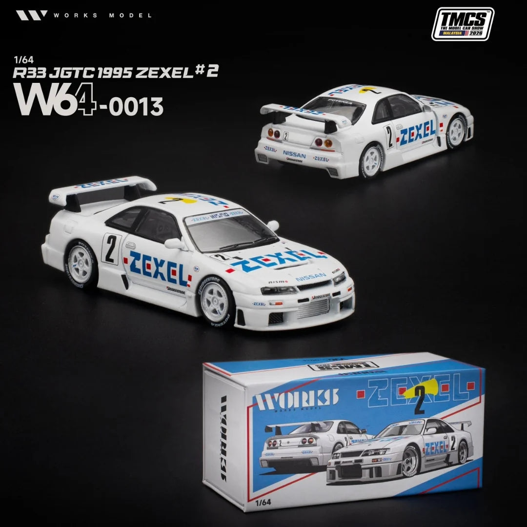 WORKS 1:64 R33 JGTC 1995 ZEXEL #2 TMCS 2026 W640013 [Exclusive