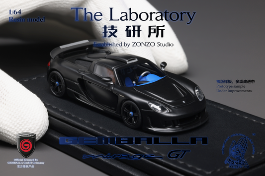 The Laboratory 1:64 Gemballa Mirage GT Matte Black ZTLMGT202503